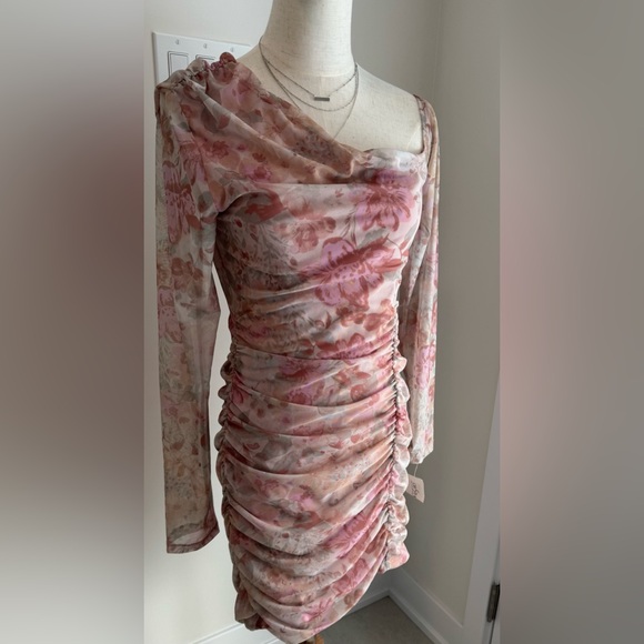 Free People Pink Floral Long Sleeve Dress - Picture 4 of 11